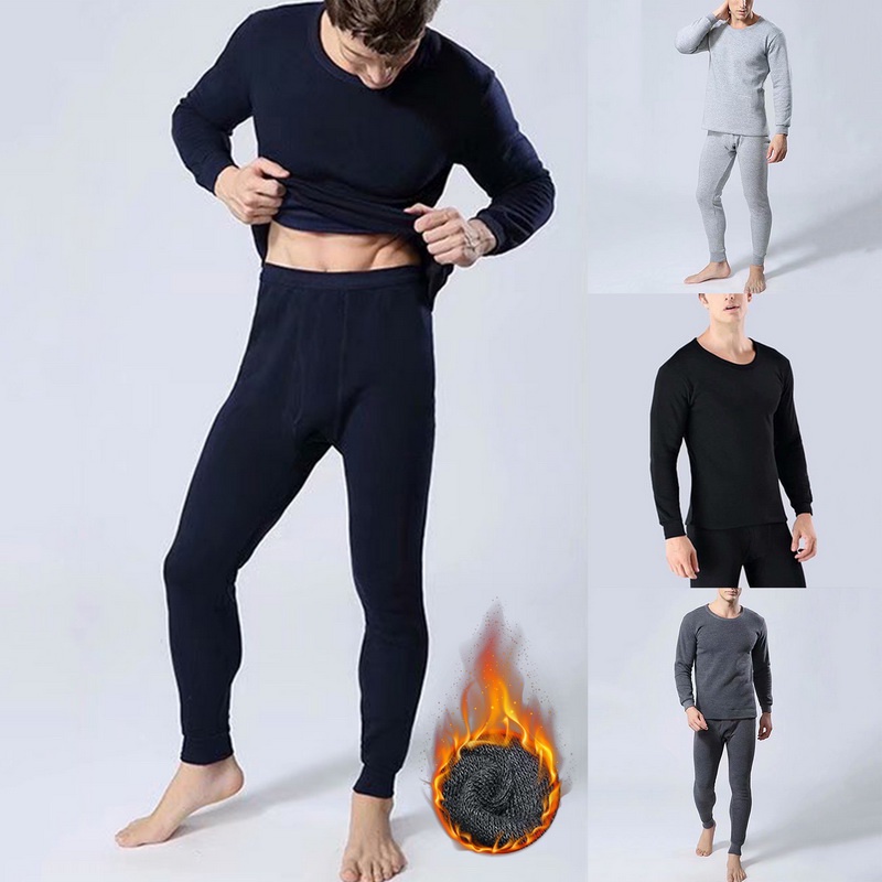 Winter Thermal Underwear Set For Men Thickened Bottom Shirt Thick ...