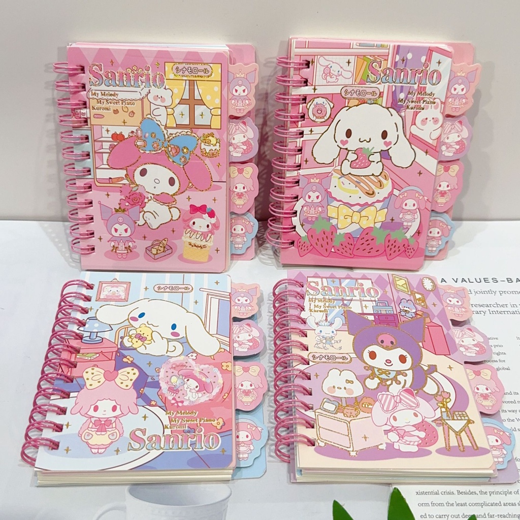 Sanrio Kuromi My Melody Cinnamoroll Coil Book Book Primary School ...