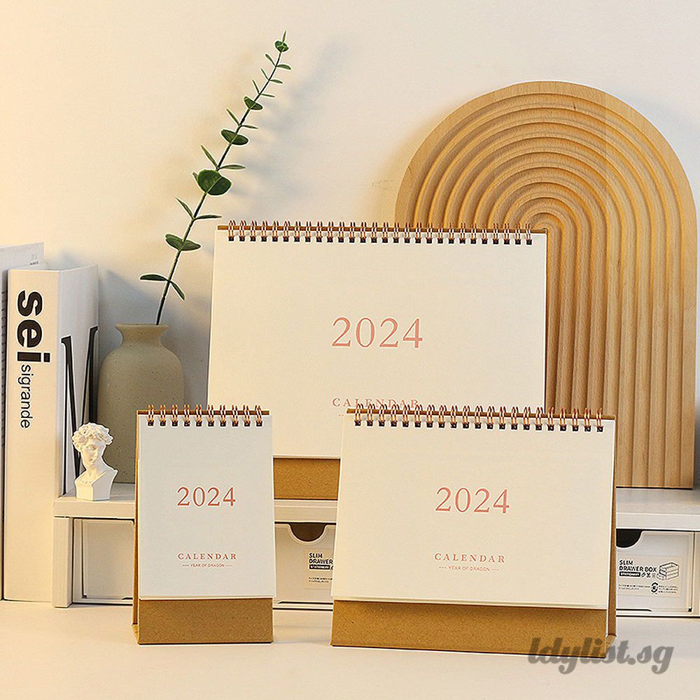 ღ Desktop Decoration Calendar August 2023- December 2024 Simple Calendar Schedule Notepad Small