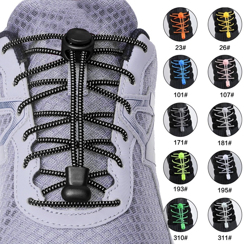 Shoe Lace No Need to Tie Sneakers Elastic Reflective Shoelaces Shopee Singapore