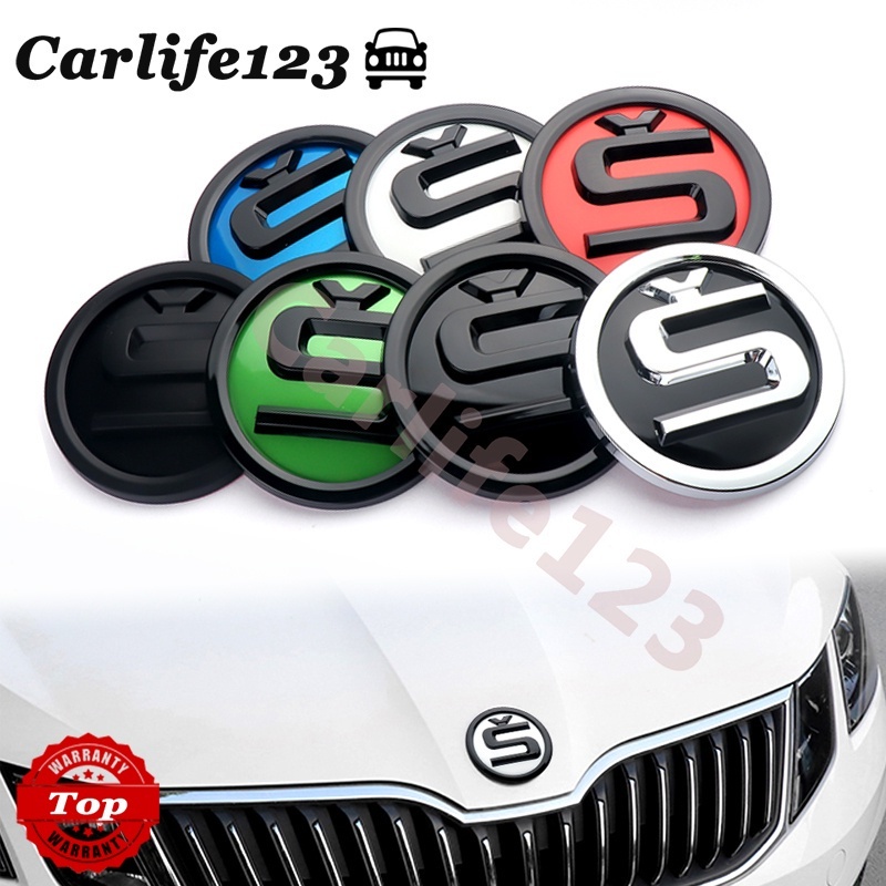 Skoda Octavia Logo Car Front Hood Emblem & Rear Trunk Decklid Badge ...