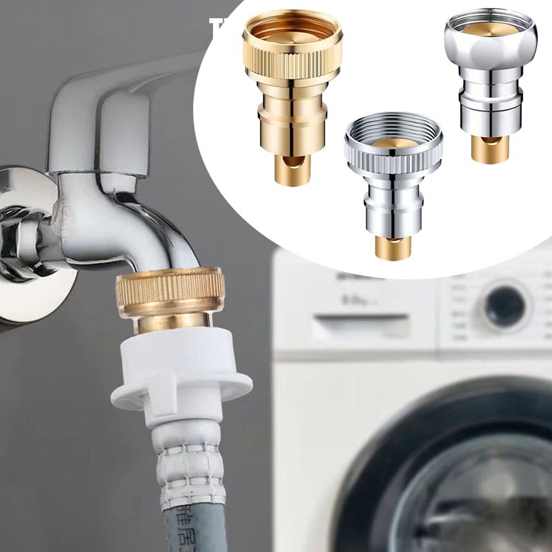 Hot Sale Brass Faucet Water Outlet Adapter Washing Machine Automatic Water Stop Nozzle Connector