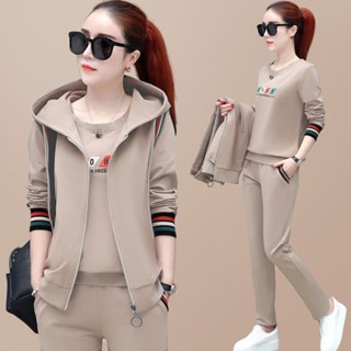 Women Outwear Sport Set Korean Style Sweatshirts + Pants 2023 Summer  Fashion Outfits