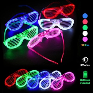 100 Pcs Neon Party Favor Glow in the Dark Party Supplies LED Light up  Glasses, L