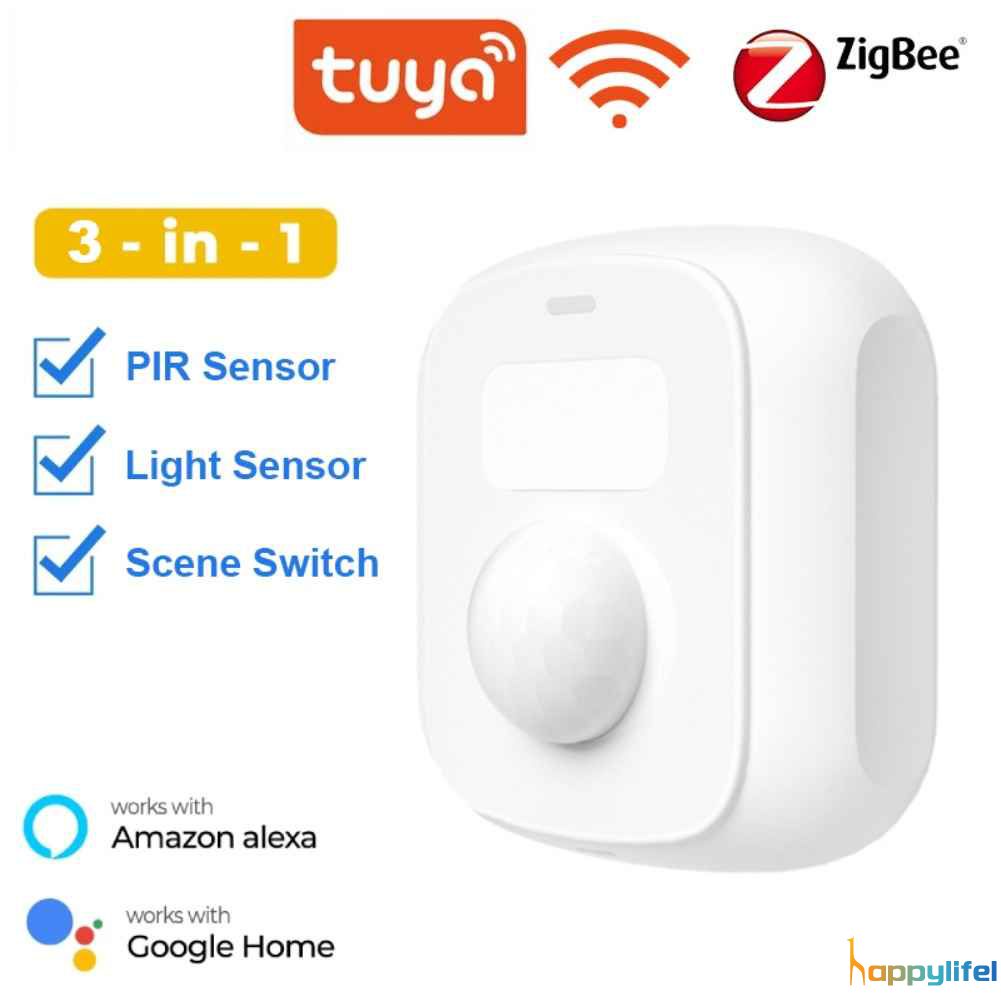 Tuya Wifi Zigbee Mini Human Motion Movement Body PIR Sensor With Light ...