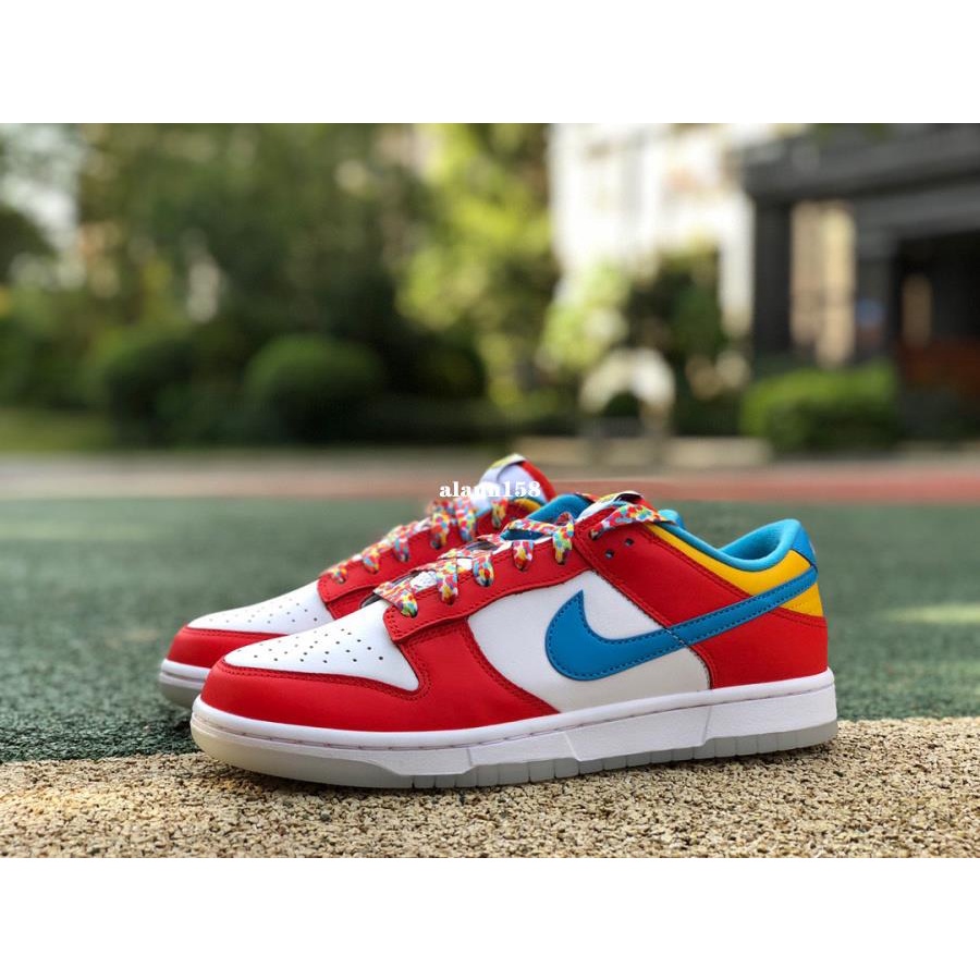 Red on sale blue sneakers