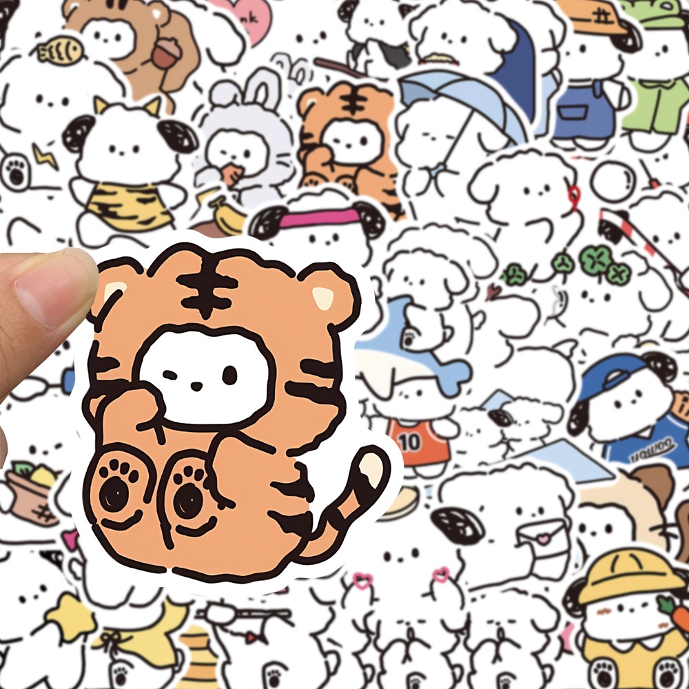 50PCS Cute Animal Yowoyowoo Puppy Waterproof Graffiti Stickers For ...