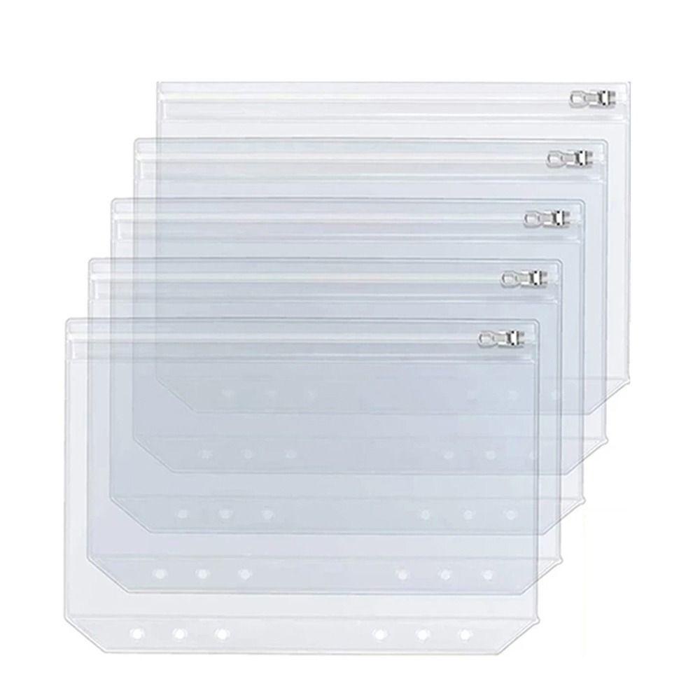 BLISS 5pcs Binder Cash Envelopes, Transparent Document Organiser A5 A6 ...