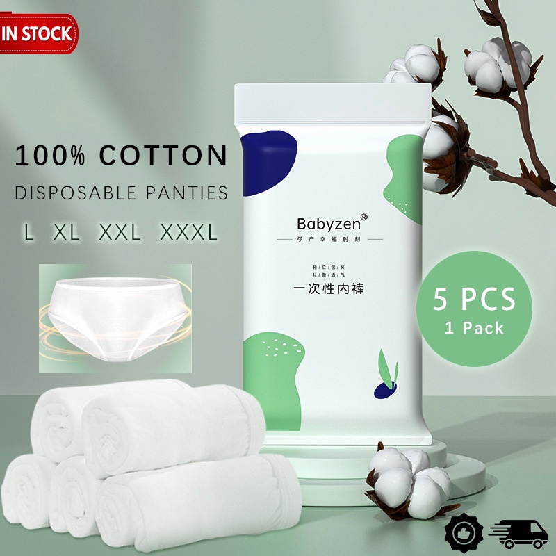 Disposable Premium Cotton Panties (5pcs) Post Birth Soft Comfortable