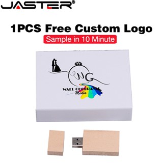 JASTER USB 3.0 flash drive Guitar Pen drive Wooden box Memory stick Free  custom logo Pendrive Creative Wedding gifts 32GB 64GB