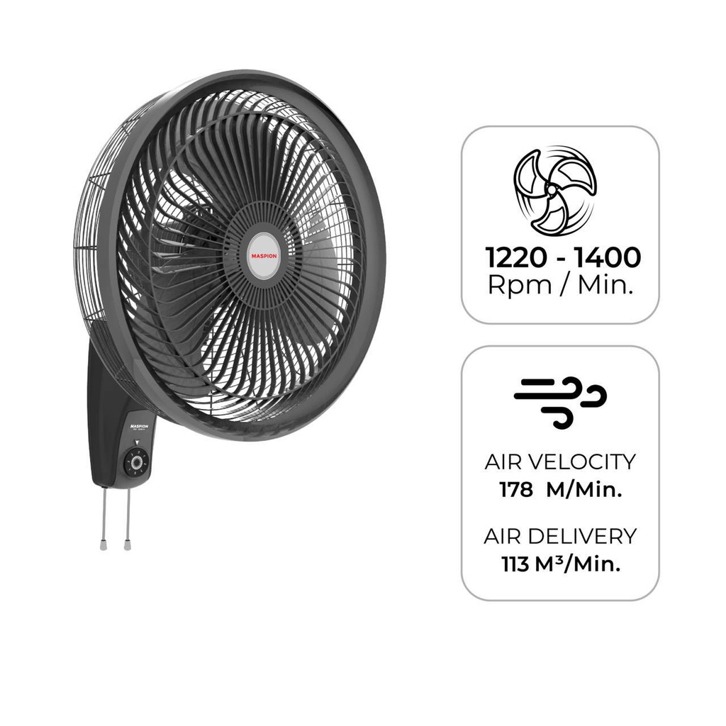 Maspion Power Wall Fan Kipas Angin Dinding 20 Inch PW-2006 W - Gambar 3
