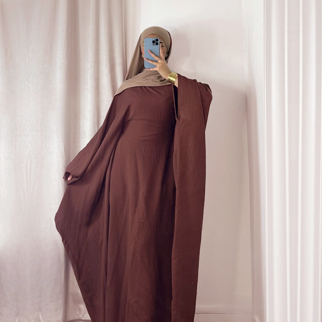Ramadan Dubai Cardigan Abaya Bat Sleeve maxi dress Islam Arab robe ...