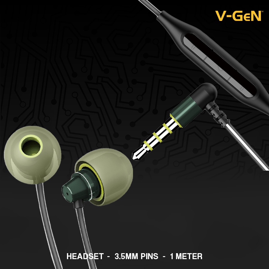 V-GeN Earphone  EPW-01 Super Mini Size L Shape Wired VGEN - Gambar 2
