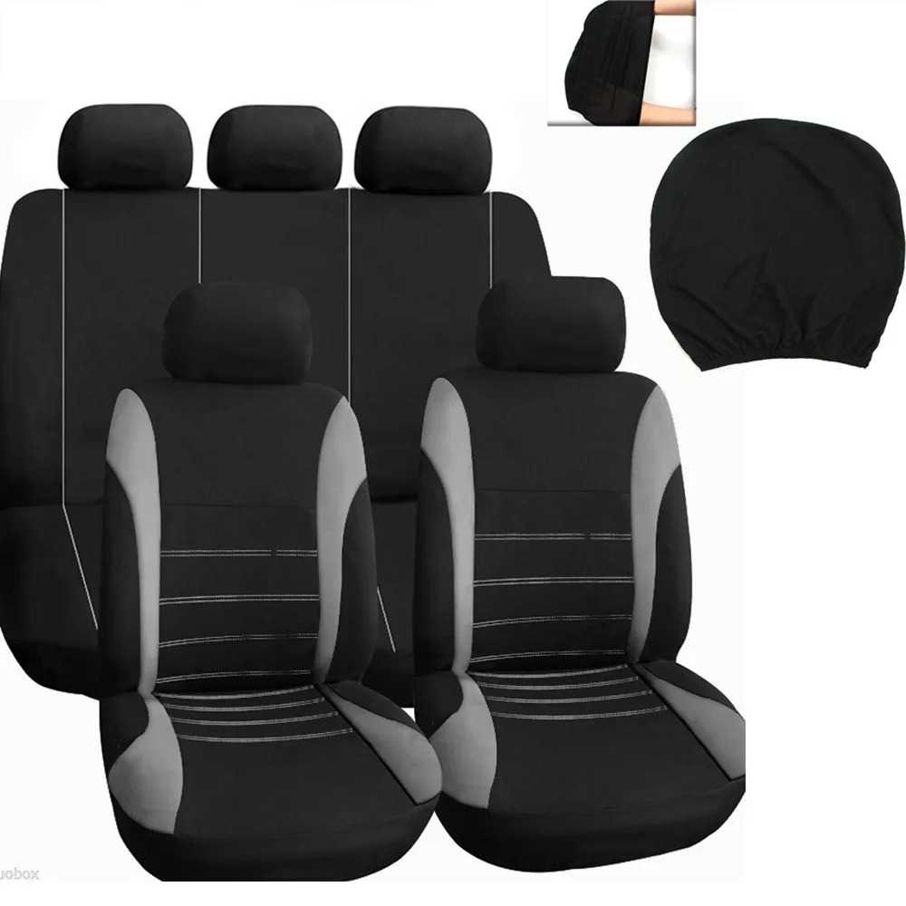 Set Of Seat Covers For All Types Of Cars Front And Back Universal Pu Leather Material 9pcs Color 2998