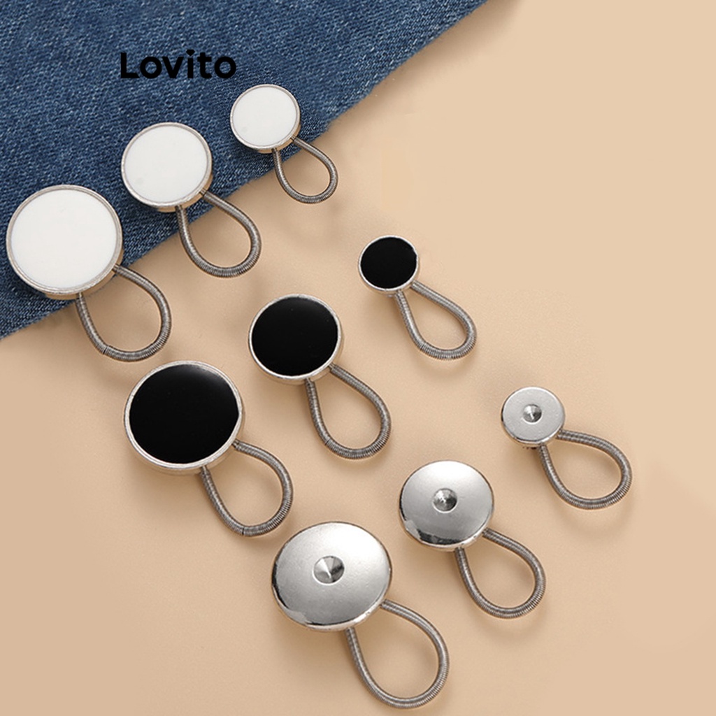 Lovito Casual Plain Basic Button Flexible Brooches for Women LFA13037 ...