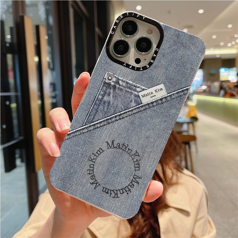 CASETiFY X Matin Kim Denim Pocket Case Black&White&Purple&Deep  Blue&Pink&Orange&Green&Grey Soft Liquid Silicone Solid Color iPhone Case  For iPhone 15 14 Pro Max Cover | Shopee Singapore