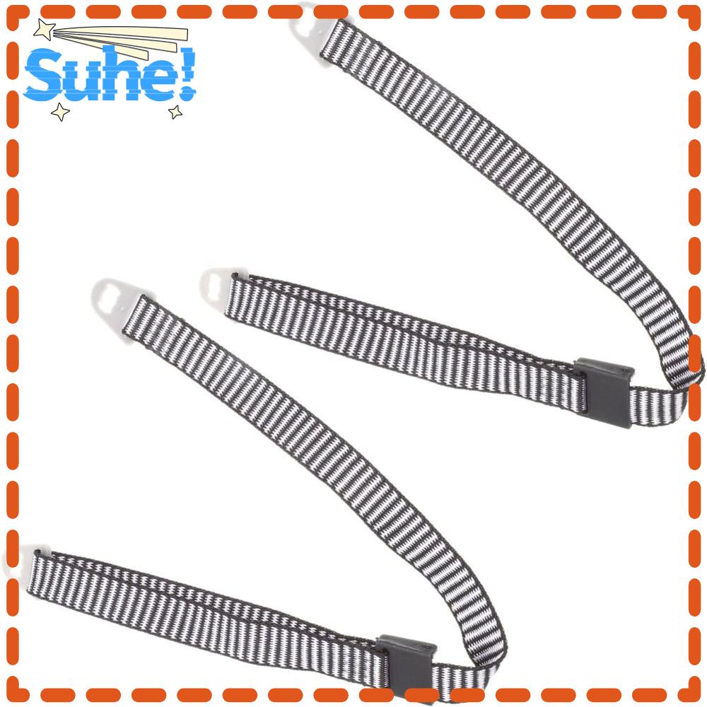 SUHE 2PCS Helmet Chin Strap, Plastic Black Hard Hat Chin Strap