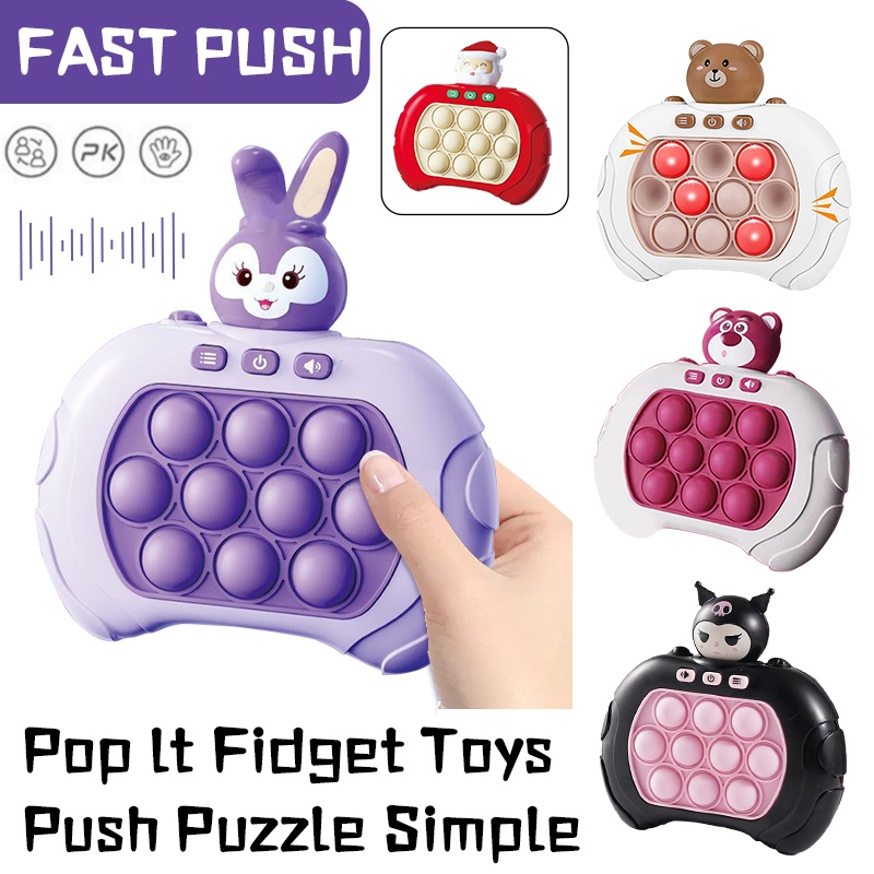 Gamepad Pop It PRO The Light-Up Pattern Popping Game Fidget Anti Stress  Toys Electric Pop Quick Push Bubbles Game Console Series Toy