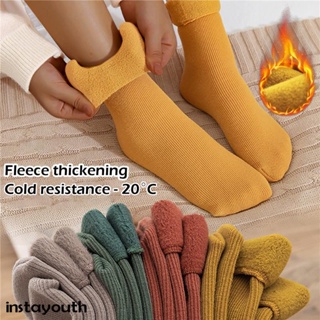 Winter Warm Solid Women Socks Thicken Thermal Socks Wool Cashmere
