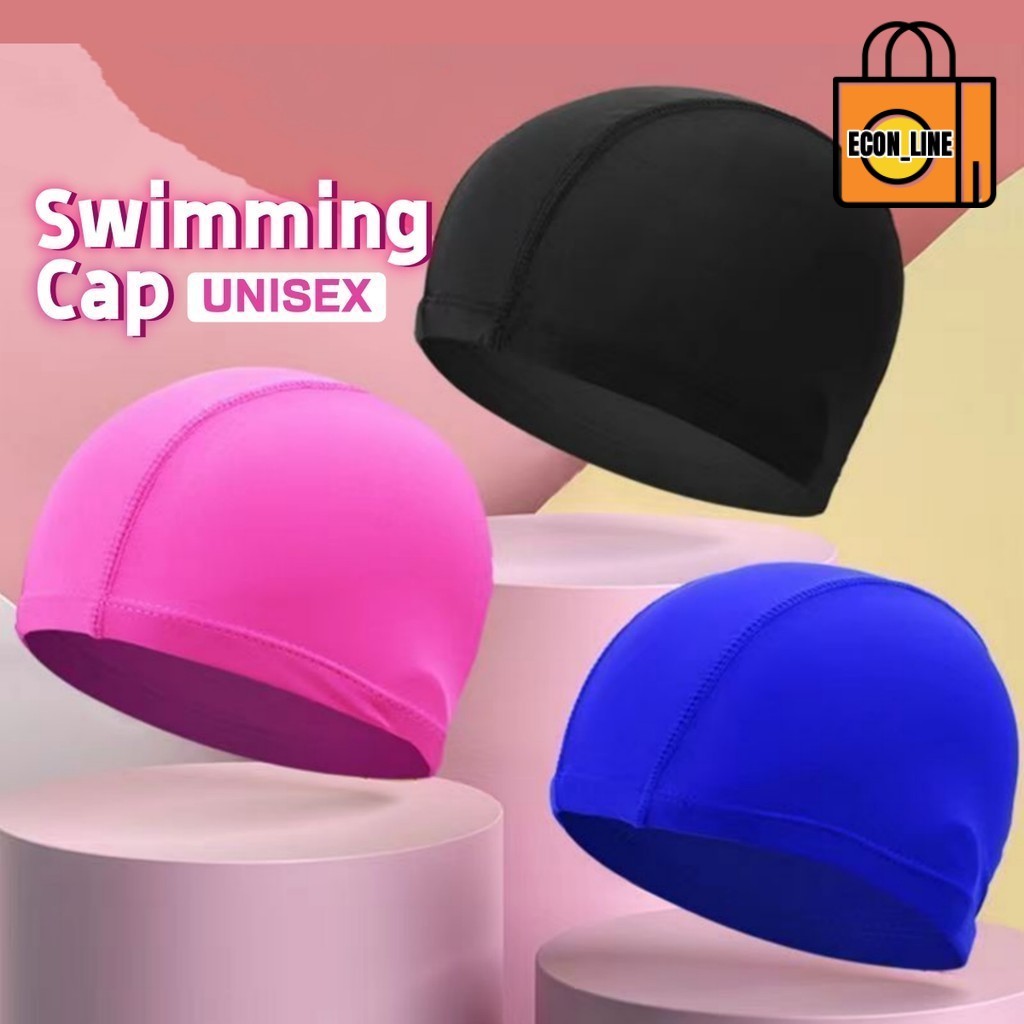Adult Swimming Cap Unisex Waterproof High Elastic Swim Cap Head Cover ...