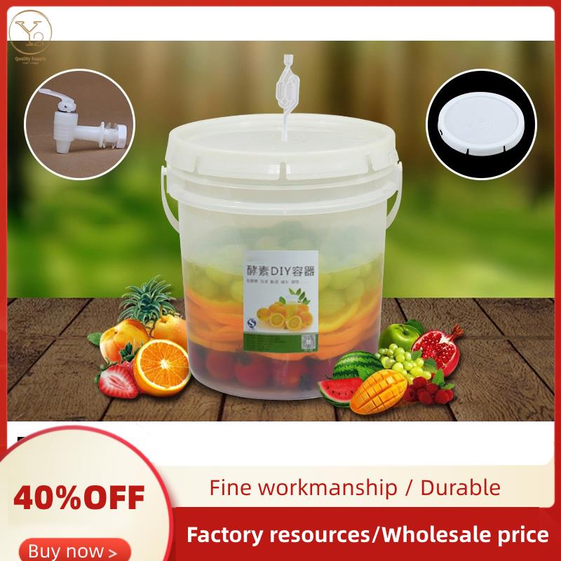 5L Plastic Bucket for Wine Fermentation Leakproof Container Beer