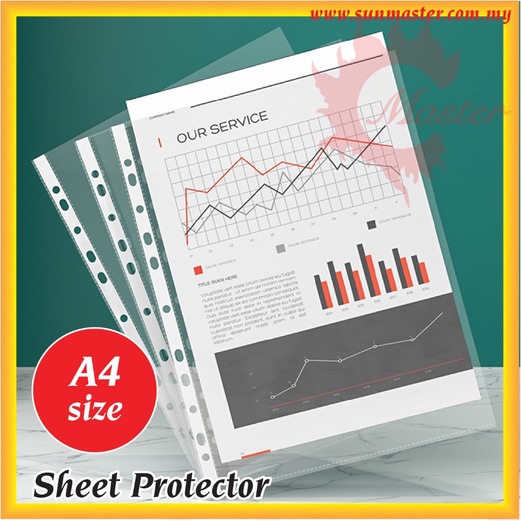 A4 11 Hole Sheet Protector 10 sheets Clear Sheet Protector A4 Paper