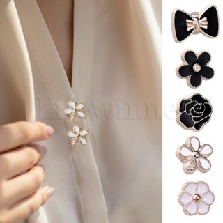 Exquisite Elegant Invisible Brooches Dress DIY Accessories Free Sewing Multi style Pearl Flower Buttons Fastening Holder Metal Magnetic Anti slip Detachable Adjustable Buckle Shopee Singapore