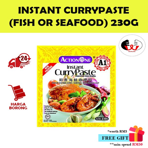 A1 Action One Instant Curry Paste Sauce/Kari Segera/Perencah Kari