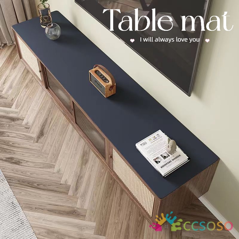 TV Cabinet Strip Leather Mat Washable Leather Table Mat Waterproof, Oil ...