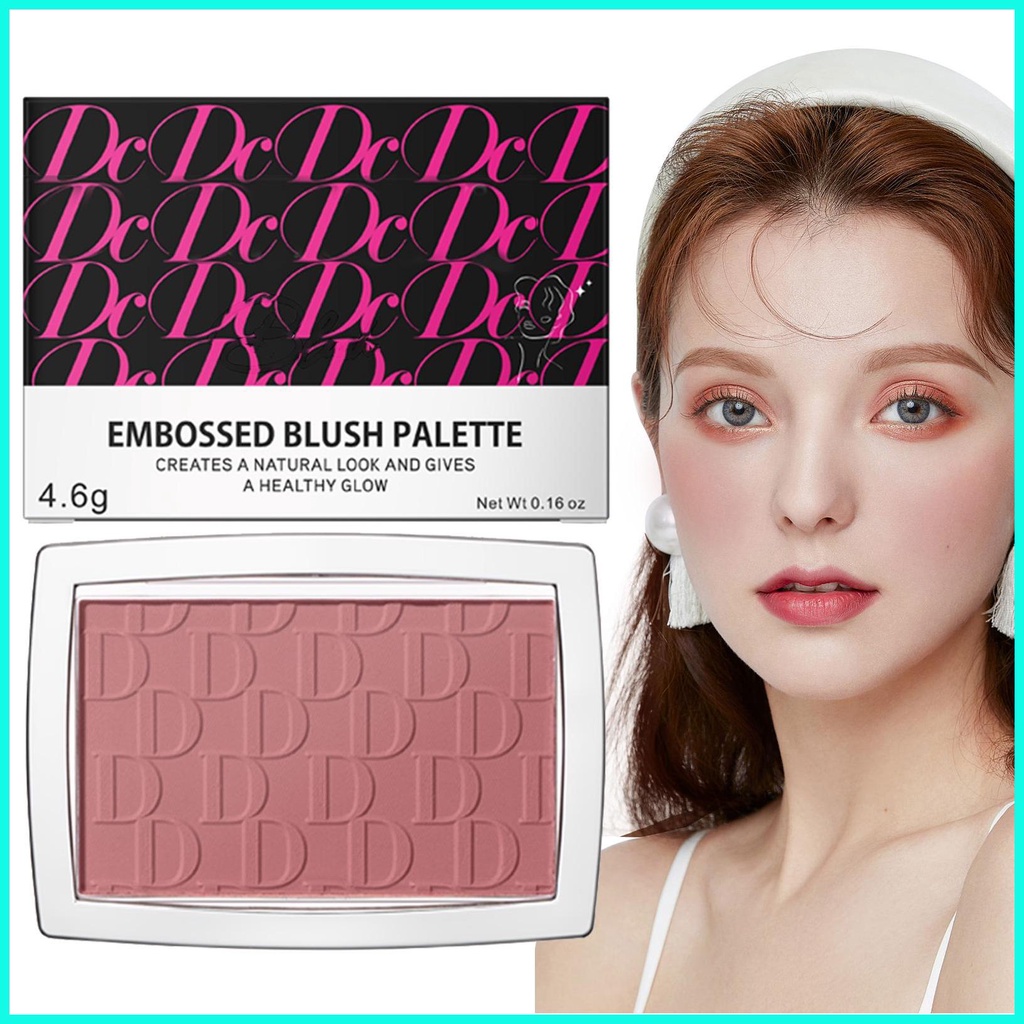 Blush Palette For Cheeks Embossed Baked Blush Portable Waterproof