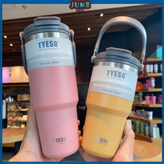 Tyeso Coffee Cup Thermos Bottle Stainless Steel Double-layer Insulation  Cold And Hot Travel Mug Vacuum Flask Car Water Bottle