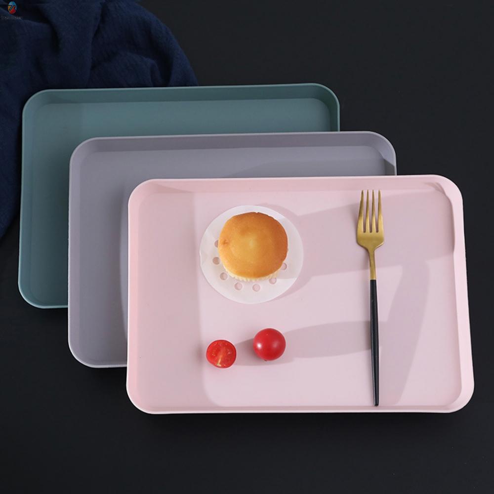 【TRSBX】Food Plate Canteen Families Fast Food Lap Snack Trays ABS Cafe