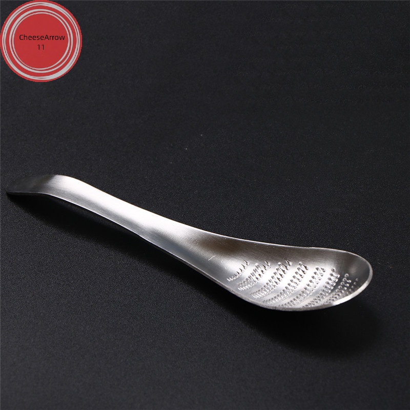 CheeseArrow Stainless Steel Ginger Grater Spoon Ginger Tea Spoon Garlic