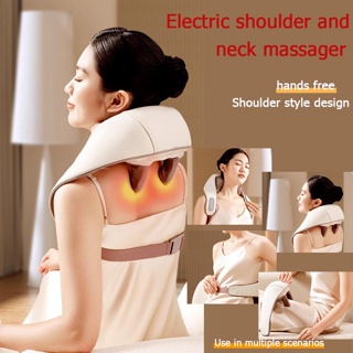 Hot Electric Kneading Massage Shawl Neck Massager Kneading Cervical  Vertebrae Lifting Trapezius Beating Neck And Shoulder Massager