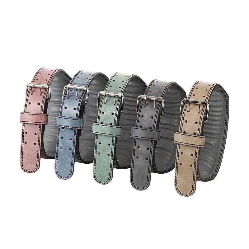 Fitness Buckle Cowhide Weightlifting Belt Waist Belts for Squats