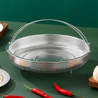 304 Stainless Steel Food Steamer Basket with Silicon Handle Prssure Rice  Cooker Steam Basket Kitchen Strainer Colander - China 304 Stainless Steel  Food Steamer Basket and Food Steamer Basket with Silicon Handle