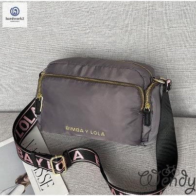 BIMBA Y LOLA Spain Brand Nylon Crossbody Bag Women Luxury Handbags