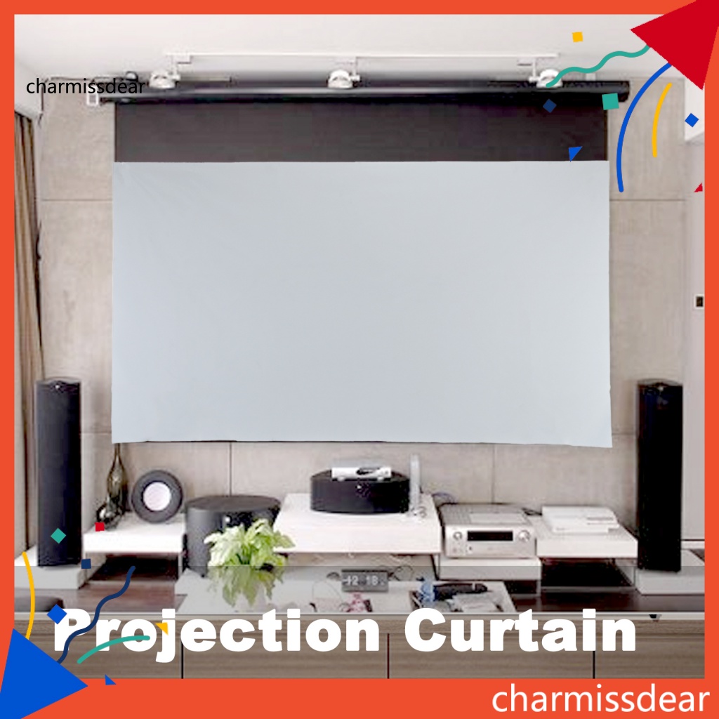 CHA H100Q Projector Screen Practical Foldable Design Polyester 100 Inch