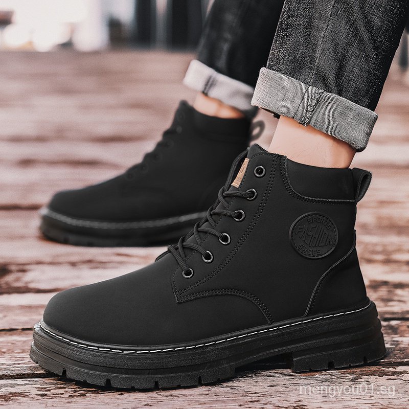 Mens lace up on sale cap toe boots