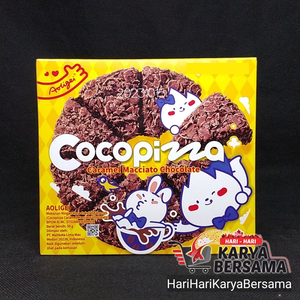 Aoligei COCOPIZZA CARAMEL MACCIATO CHOCOLATE Snacks 50GR | Shopee Singapore