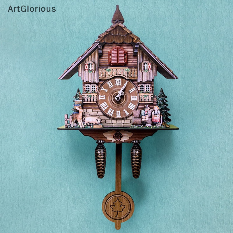 AG Cuckoo Clock Wall Clock Handicraft Vintage Cuckoo Tree House Clock