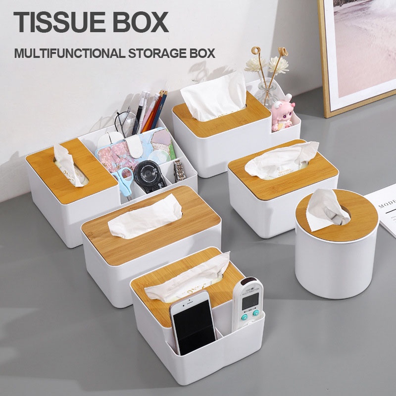 【READY STOCK】Table Organizer Tissue Storage Box Home Organizer Storage ...