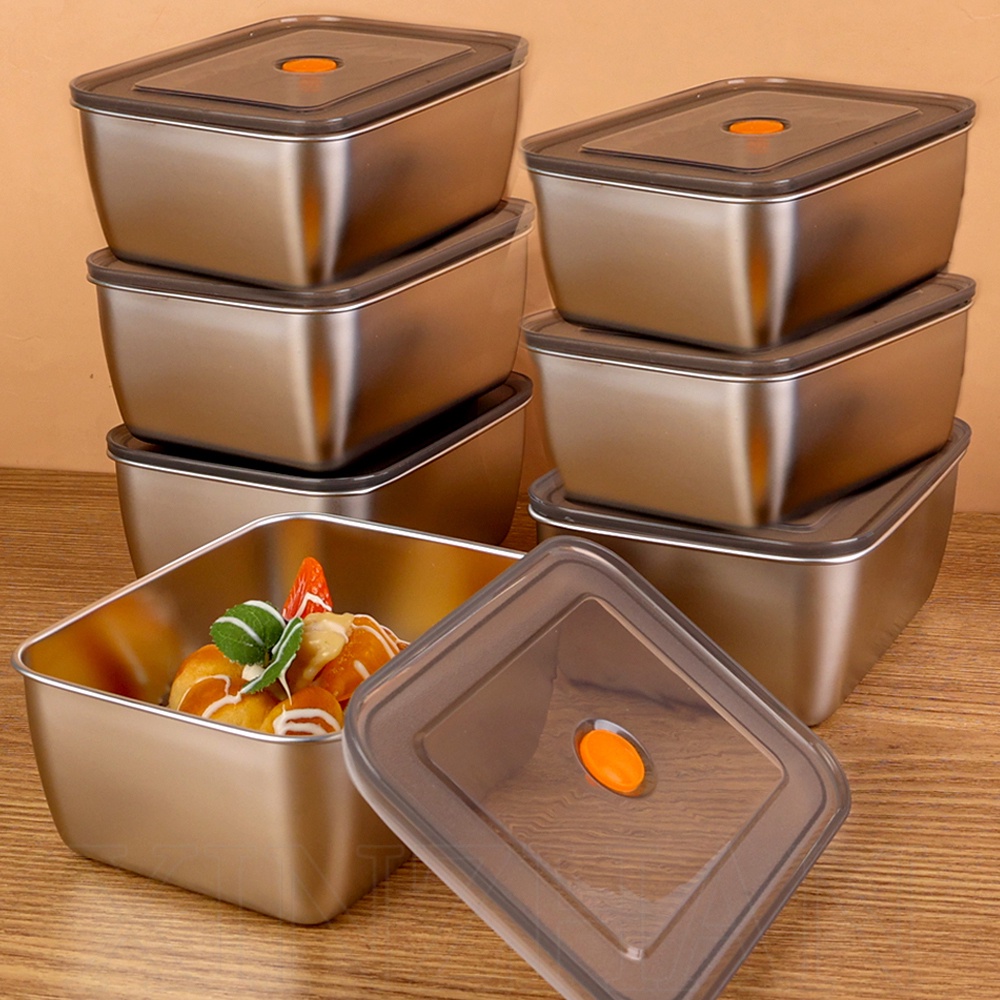 Kitchen Leak-Proof Storage Container - Stainless Steel Lunch Box With ...
