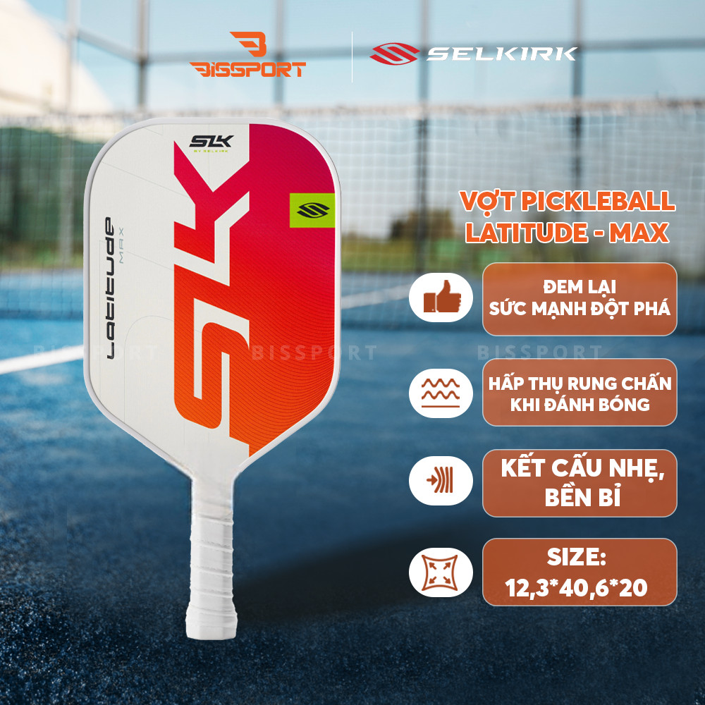 Genuine Selkirk SLK Latitude Pickleball Racket - Max - Orange Red ...