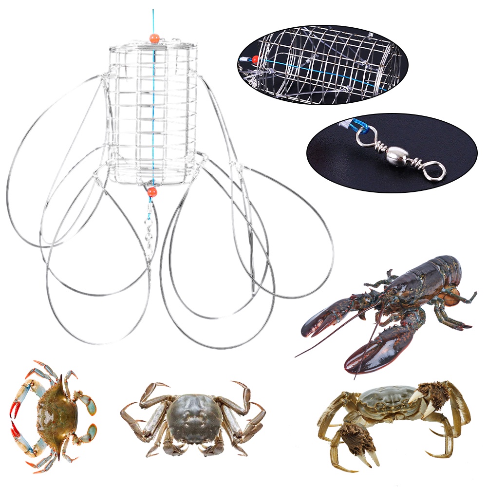 crab catcher fishing pole Promar 18" Rectangular Castable Trap Blue Crab Blue Crabs Crabbing Supplies Blue