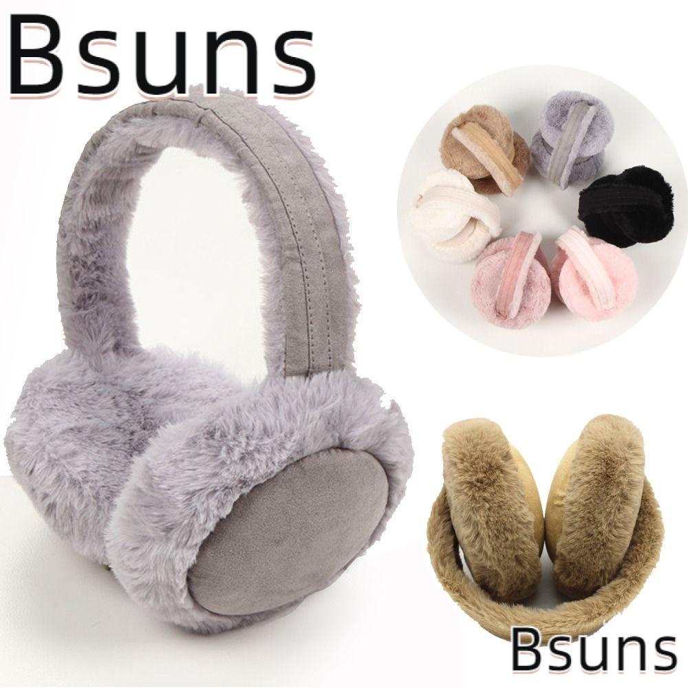 BSUNS Soft Plush Earmuffs Portable Ear Warmer Cold Protection Fluffy