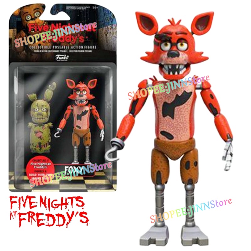 -JINN- FNAF 4 Action Figures Movable Joints NIGHTMARE BONNIE FOXY CHICA ...