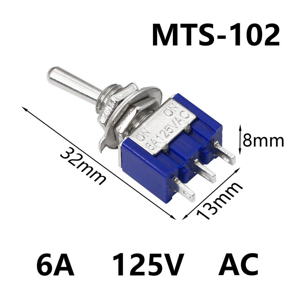 ZAIJIE1 10pcs Miniature Toggle Switch, Metal, Plastic 33mm / 1.3