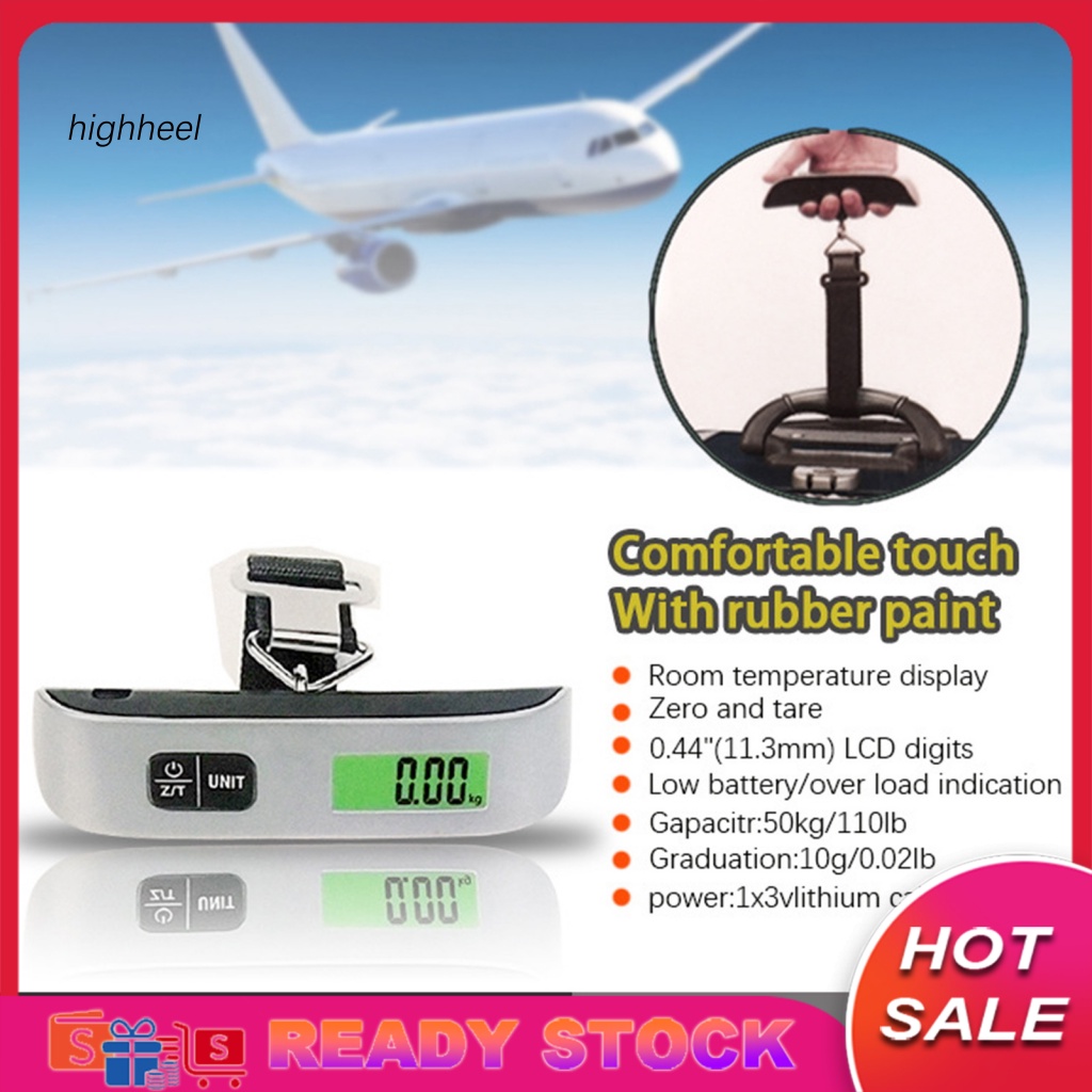 [Ready Stock] Battery Powered Baggage Scale Travel Weight Scale Portable Digital Luggage Scale
