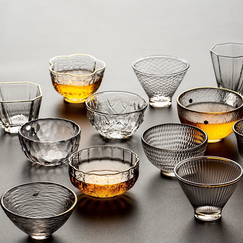 Heat-resistant Glass Tea Cup Household Transparent Cup Kung Fu Tea Set ...
